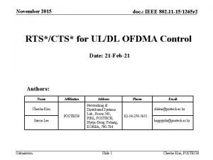 November 2015 doc IEEE 802 11 151265 r