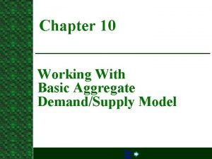Chapter 10 Working With Basic Aggregate DemandSupply Model