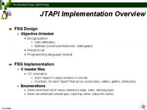 Free Standard Group Open Printing JTAPI Implementation Overview