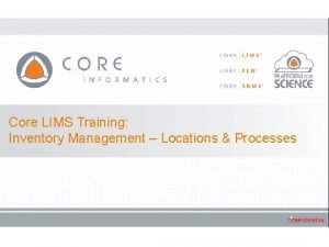 Lims inventory management