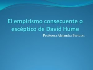 El escepticismo de hume
