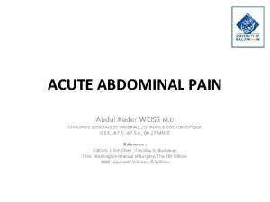 Referred pain from appendicitis Referred pain from appendicitis