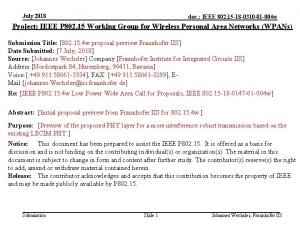 July 2018 doc IEEE 802 15 18 0310