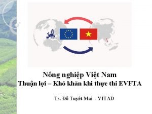 Nng nghip Vit Nam Thun li Kh khn