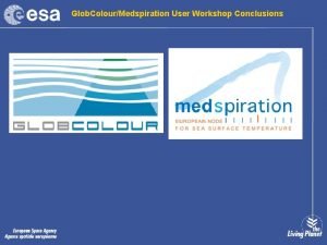 Glob ColourMedspiration User Workshop Conclusions Workshop Conclusions Medspiration