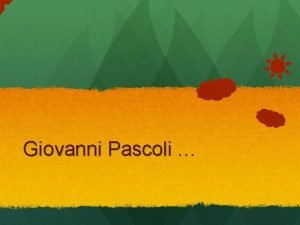 La mia sera pascoli La mia sera pascoli