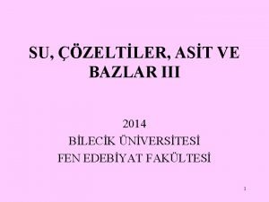 SU ZELTLER AST VE BAZLAR III 2014 BLECK