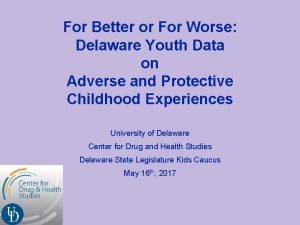 For Better or For Worse Delaware Youth Data