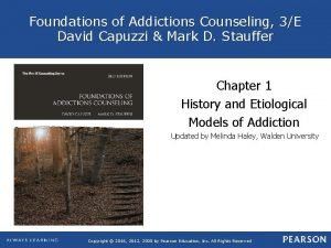 Foundations of addictions counseling
