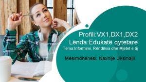 Profili VX 1 DX 2 Lnda Edukat qytetare