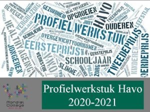 Profielwerkstuk Havo 2020 2021 PWSHulp Begeleider Boekje PWS