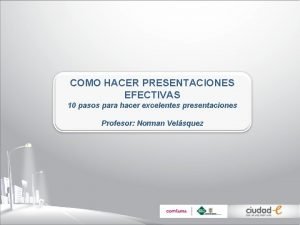 Que va en una presentacion