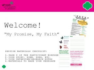 My promise my faith worksheet