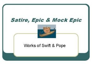Mock epic examples