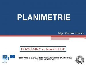 Planimetrie pdf