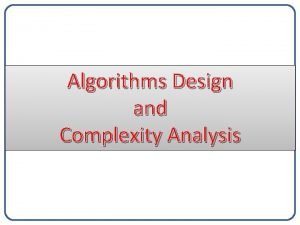 Algorithm complexity analysis