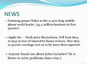 NEWS Samsung passes Nokia as the 14 year