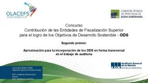 Concurso Contribucin de las Entidades de Fiscalizacin Superior