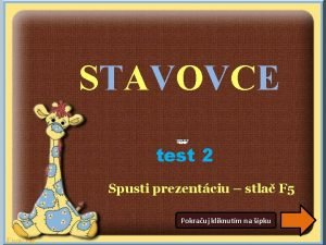 Stavovce test