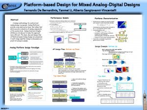 Platformbased Design for Mixed AnalogDigital Designs Fernando De