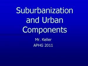 What is suburbanization ap human geography