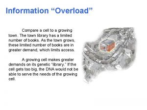 Information Overload Compare a cell to a growing