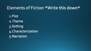 Giving background information