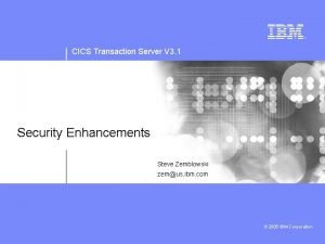 Cics transaction server performance
