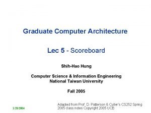 Scoreboarding computer architecture