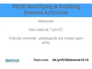 Vdoe desmos