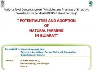 National level Consultation on Principles and Practices of