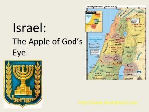 Israel the apple of god's eye