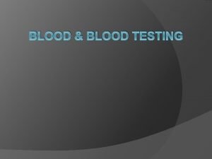 BLOOD BLOOD TESTING BLOOD CELLS Erythrocyte RBC Stacking