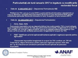 Particulariti ale lunii ianuarie 2017 n legtur cu