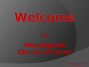 Morningside church of christ