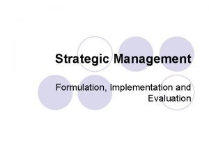 Formality in strategic management
