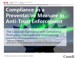 Compliance as a Preventative Measure in AntiTrust Enforcement