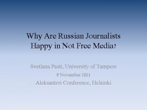 Are journalists happy