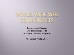 Cgi programming on the world wide web