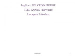 hygine IFSI CROIX ROUGE 1 ERE ANNEE 20092010