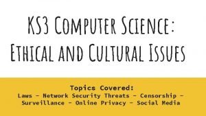 Cultural issues in computer science