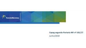 Capag segundo Portaria MF n 50117 Junho2018 Princpios