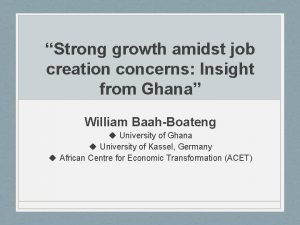 Strong growth amidst job creation concerns Insight from