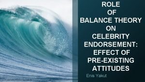 ROLE OF BALANCE THEORY ON CELEBRITY ENDORSEMENT EFFECT