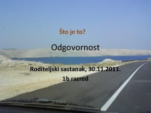 to je to Odgovornost Roditeljski sastanak 30 11