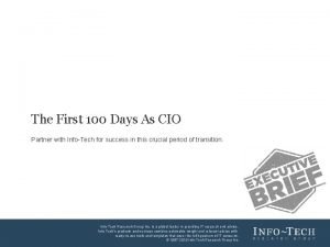 Cio first 100 days template