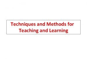 Teaching learning material