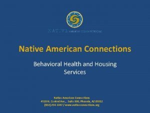 Native american connections housing
