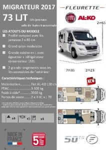 MIGRATEUR 2017 73 LJT Lits jumeaux 2 m