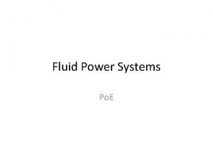 Fluid power system